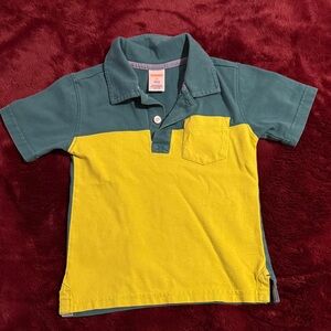 Gymboree Kids Two-Tone Polo Shirt - Green and Yellow